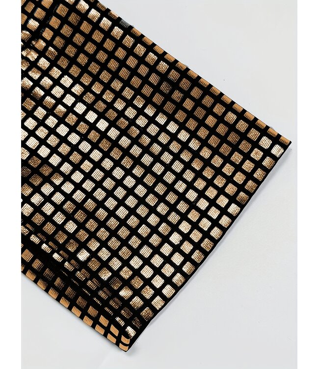 Sexy metallic look blouse topje - goud