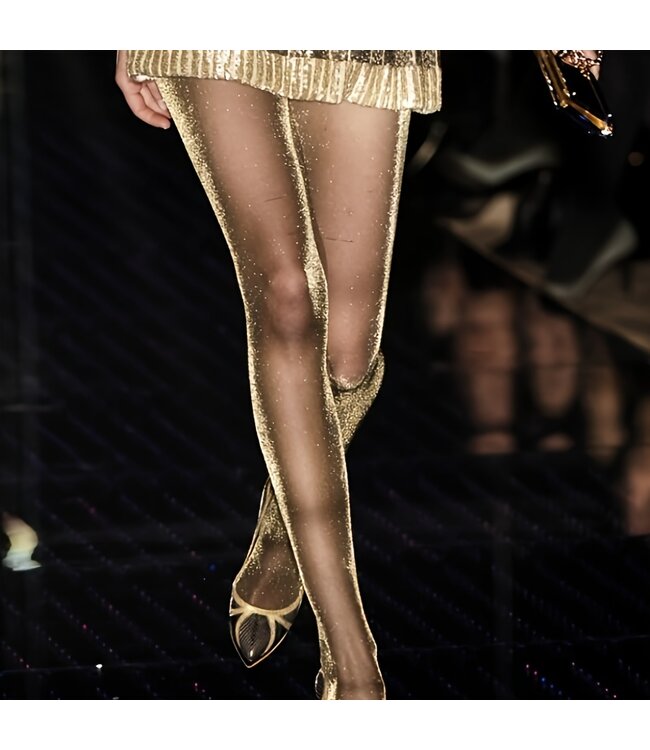 FEEST! Elegante shimmer gouden panty