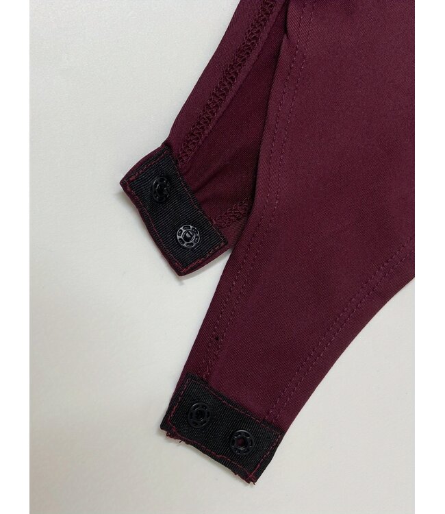 Sexy elegante topje met satijnen rokje set - wijn