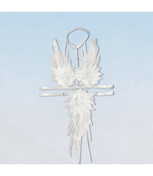 Sexy 'angel' bodysuit lingerie - wit