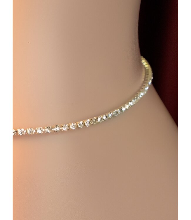 Sexy playsuit lingerie met open kruis en ketting role play- zwart