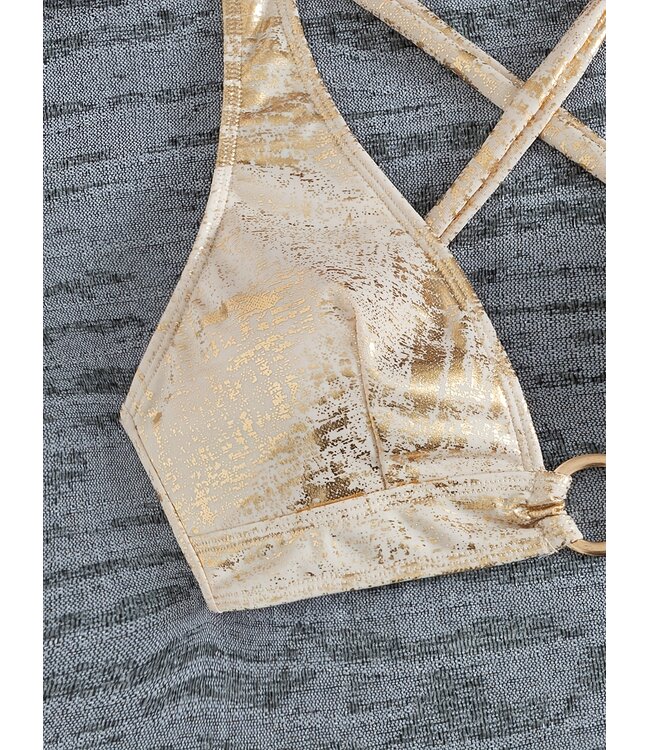 Sexy gouden bikini setje