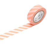 MT washi tape stripe salmon pink