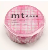 MT washi tape check light pink