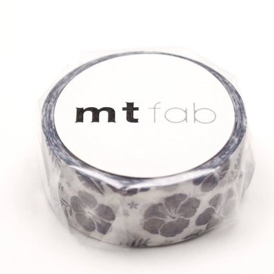 MT washi tape fab pearl Hibiscus navy blue