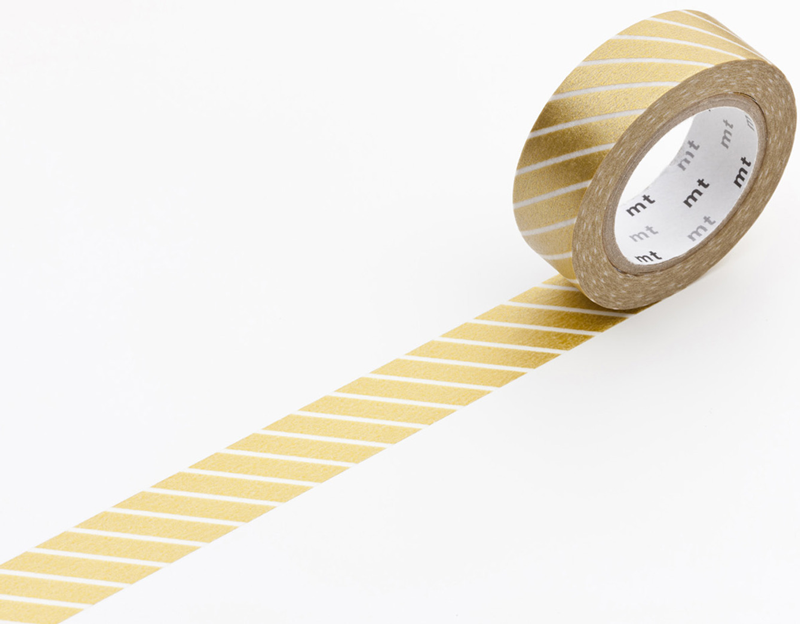 MT washi tape stripe gold