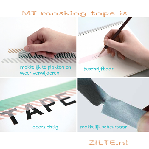 MT washi tape slim set wit / white 6 mm