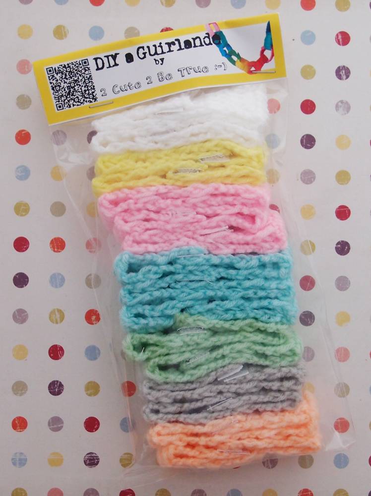 Crochet guirlande pastel