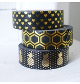 Masking tape hexagon gold