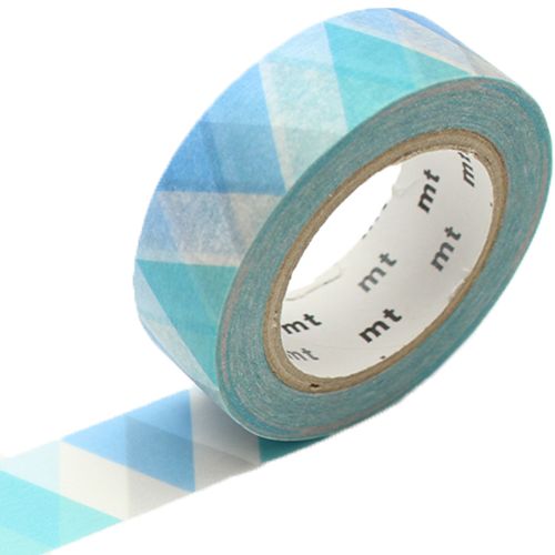 MT washi tape triangle and diamond blue 10 meter