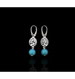 SMALL SILVER SALAM EARRINGS WITH PEARLS