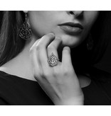 NADIA DAJANI JEWELLERY SILVER GOLD PLATED SMALL ARABESQUE RING