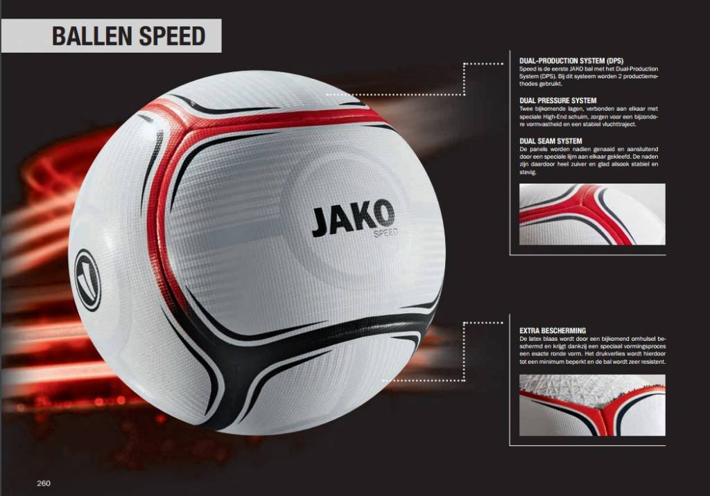 Trainingsbal Speed Wit-rood-antraciet maat 5