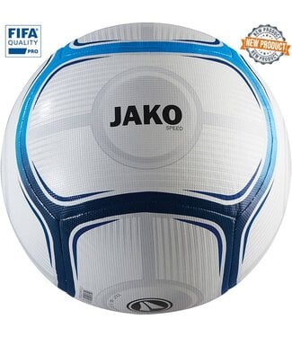 JAKO Wedstrijdbal Speed Wit-Jako blauw-Marine maat 5