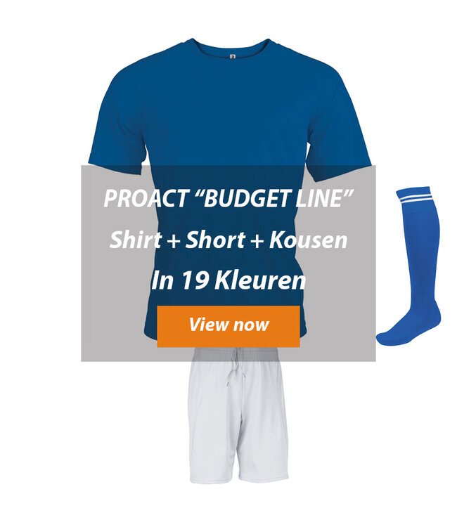 Proact ZAALVOETBALTOPPER Budget Line│SHIRT-SHORT-KOUSEN