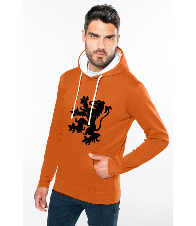 Oranje TOP HOODIE LION UNISEX