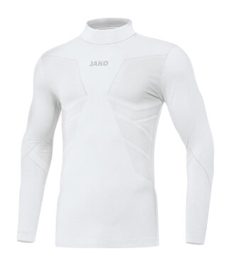 JAKO Longsleeve Turtleneck comfort 2.0 v.a. maat 3XS | Wit