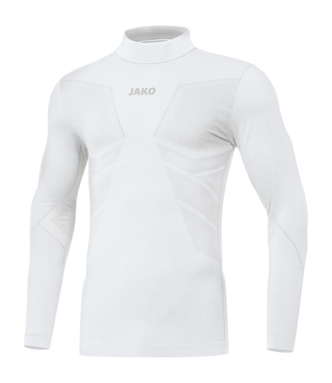 JAKO Longsleeve Turtleneck comfort 2.0 v.a. maat 3XS | Wit