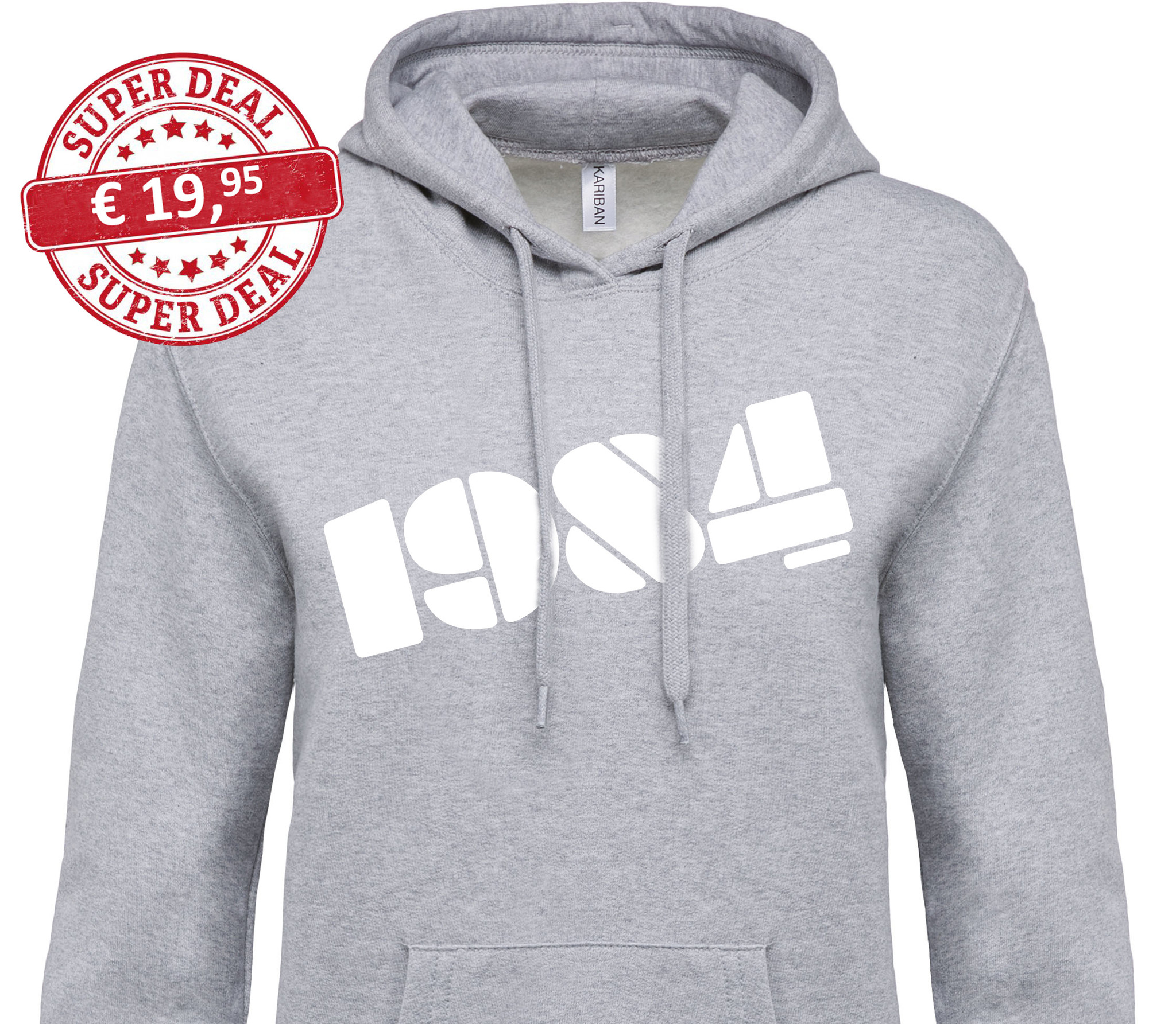 Hoodie met of zonder jaartal Dames