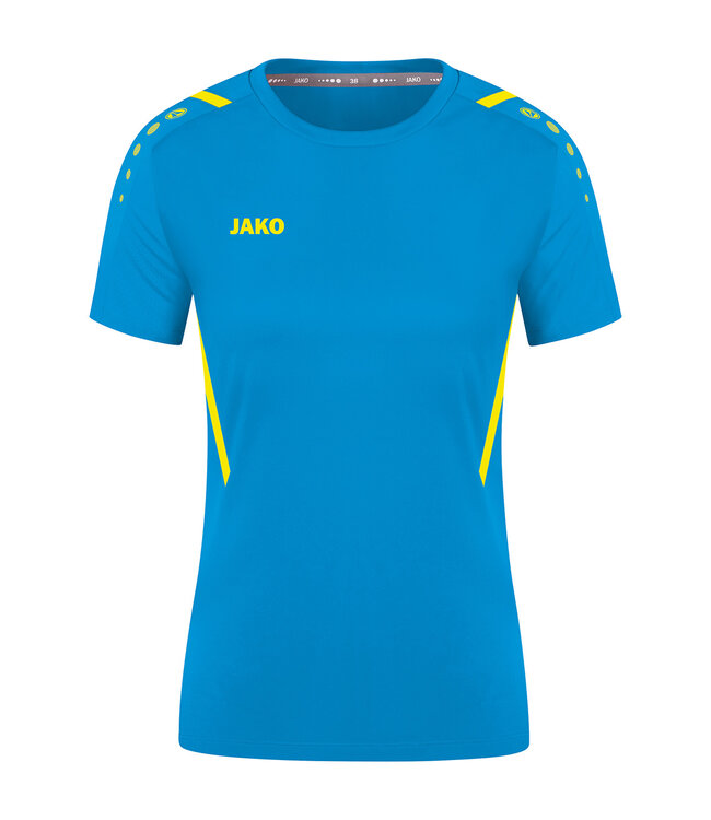 JAKO Dames Shirt Challenge Jako blauw-Fluogeel