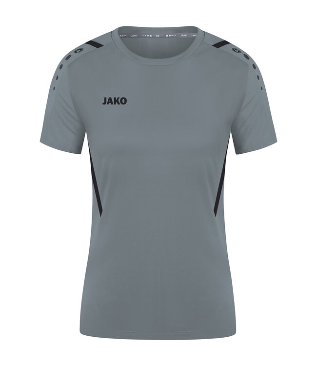 JAKO Shirt Challenge Dames Steengrijs-Zwart