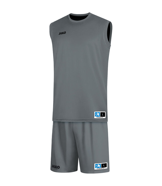 JAKO Reversible shirt Change 2.0 Zwart-Steengrijs