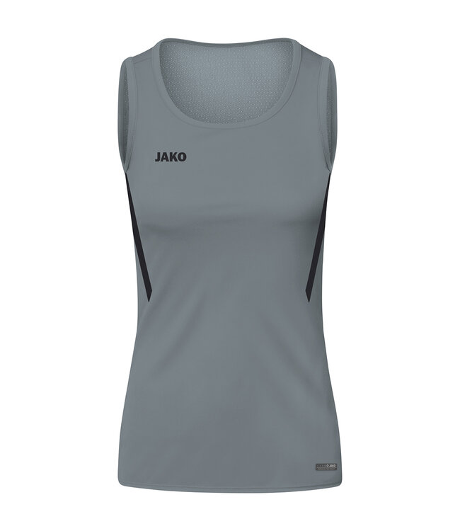 JAKO Tanktop Challenge Dames - Meisjes Steengrijs-Zwart