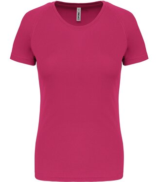 Proact Sportshirt Basic Dames - Fuchsia