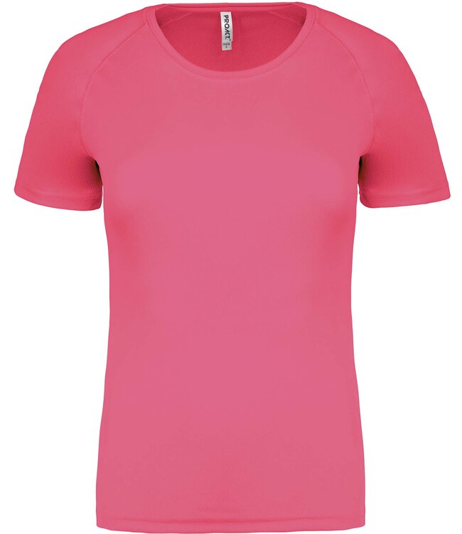 Proact Sportshirt Basic Dames - Fluo pink