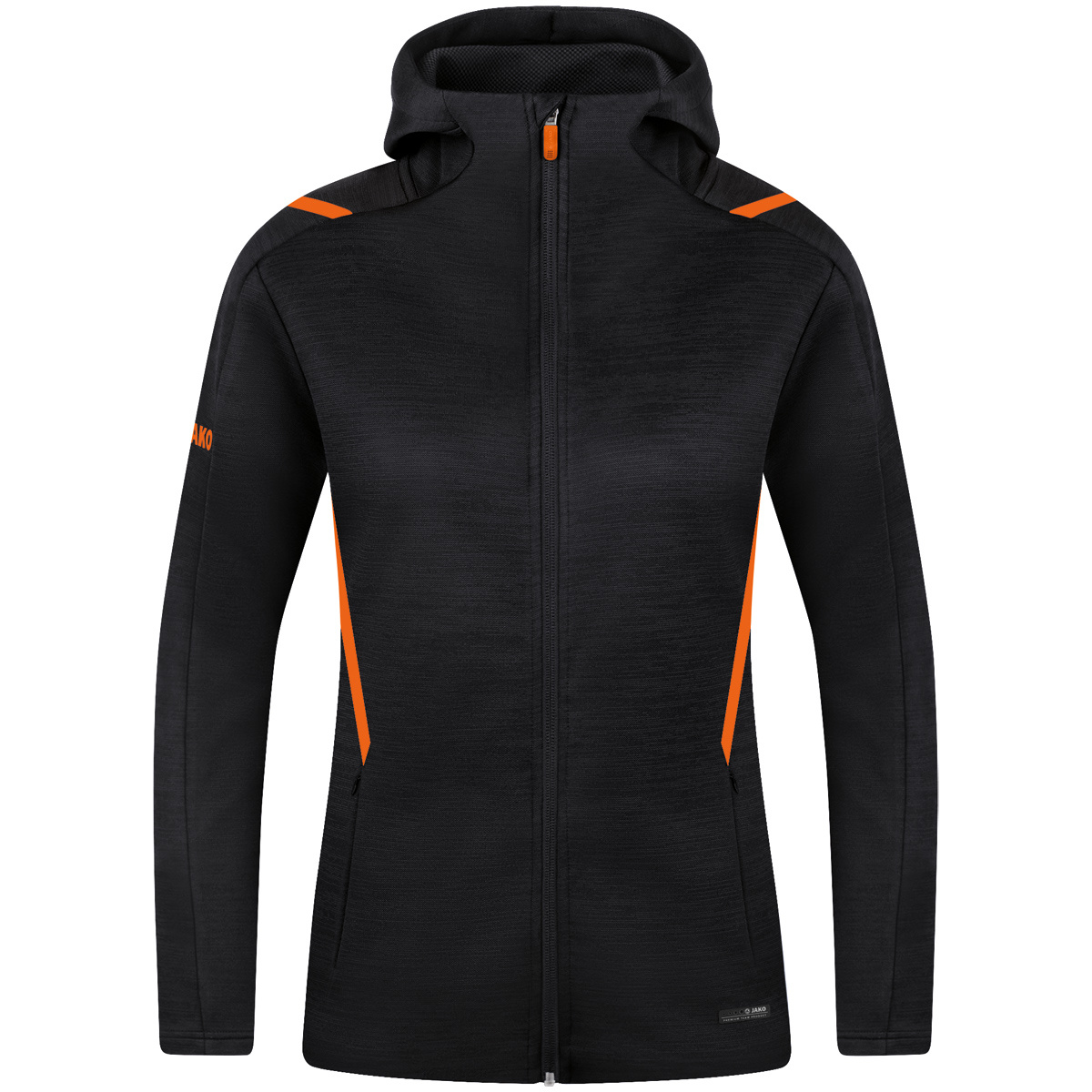 Vrijetijdsvest met kap Challenge Dames Zwart-Fluo oranje