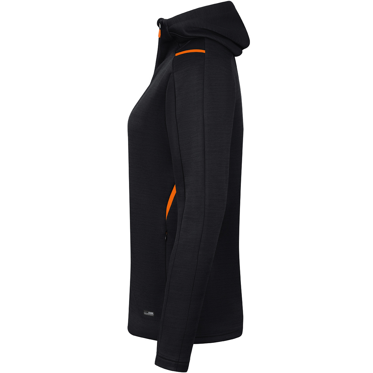 Vrijetijdsvest met kap Challenge Dames Zwart-Fluo oranje