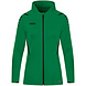 JAKO Jas met kap Challenge DAMES Sportgroen-Zwart JAKO Jas met kap Challenge DAMES Sportgroen-Zwart