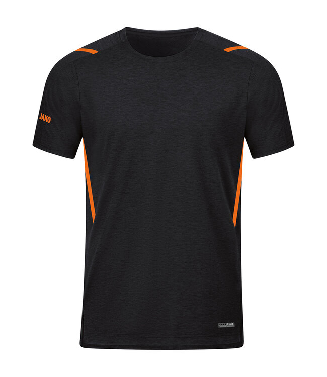 JAKO T-Shirt Challenge Kids-Dames-Heren Zwart-Fluo oranje