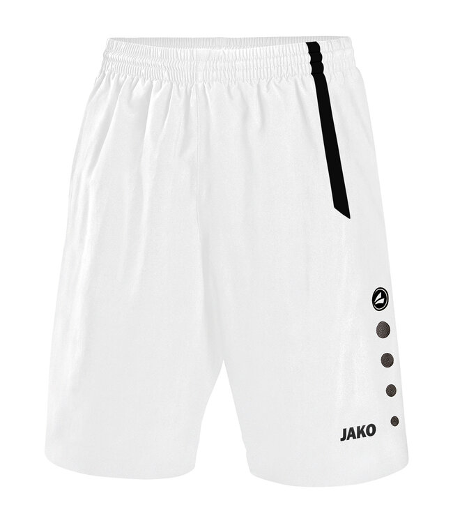 JAKO Short Turin Kids-Uni Wit-Zwart