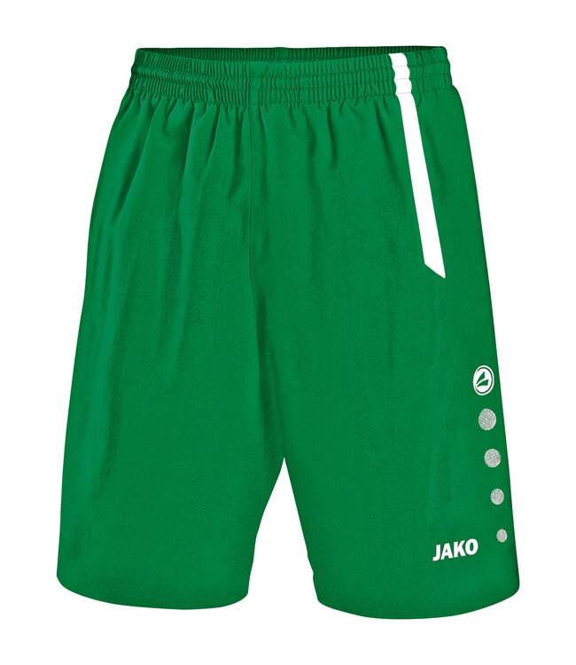 JAKO Short Turin Kids-Uni Sportgroen-Wit