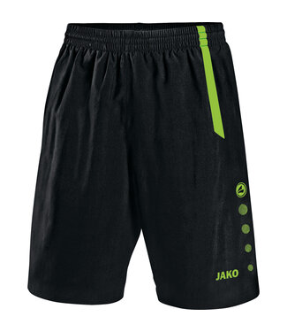 JAKO Short Turin Kids-Uni Zwart-Fluogroen