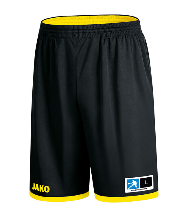 JAKO Reversible short Change 2.0 Kids en Uni Geel-zwart