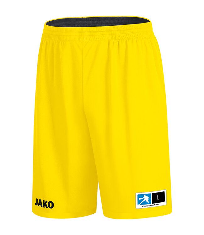 JAKO Reversible short Change 2.0 Kids en Uni Geel-zwart