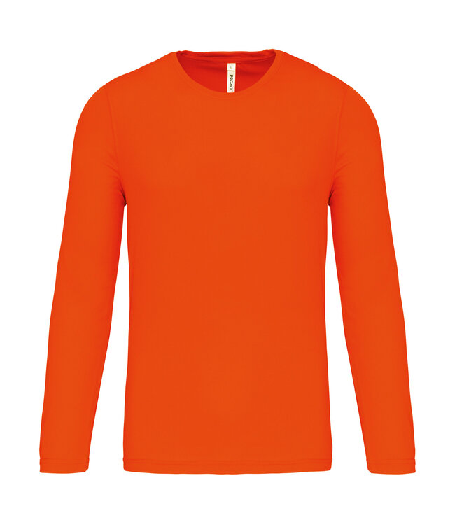 Proact Sportshirt Basic Uni Lange mouw Adults - FLUO ORANJE