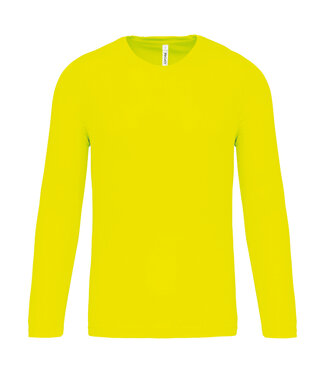 Proact Sportshirt Basic Uni Lange mouw Adults - FLUO GEEL