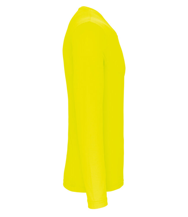 Proact Sportshirt Basic Uni Lange mouw Adults - FLUO GEEL