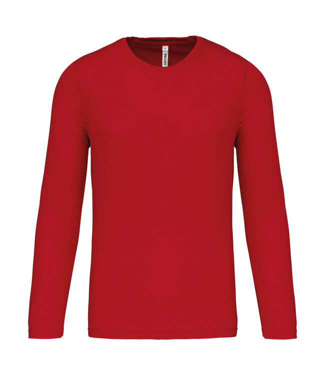 Proact Sportshirt Basic Uni Lange mouw Adults - RED