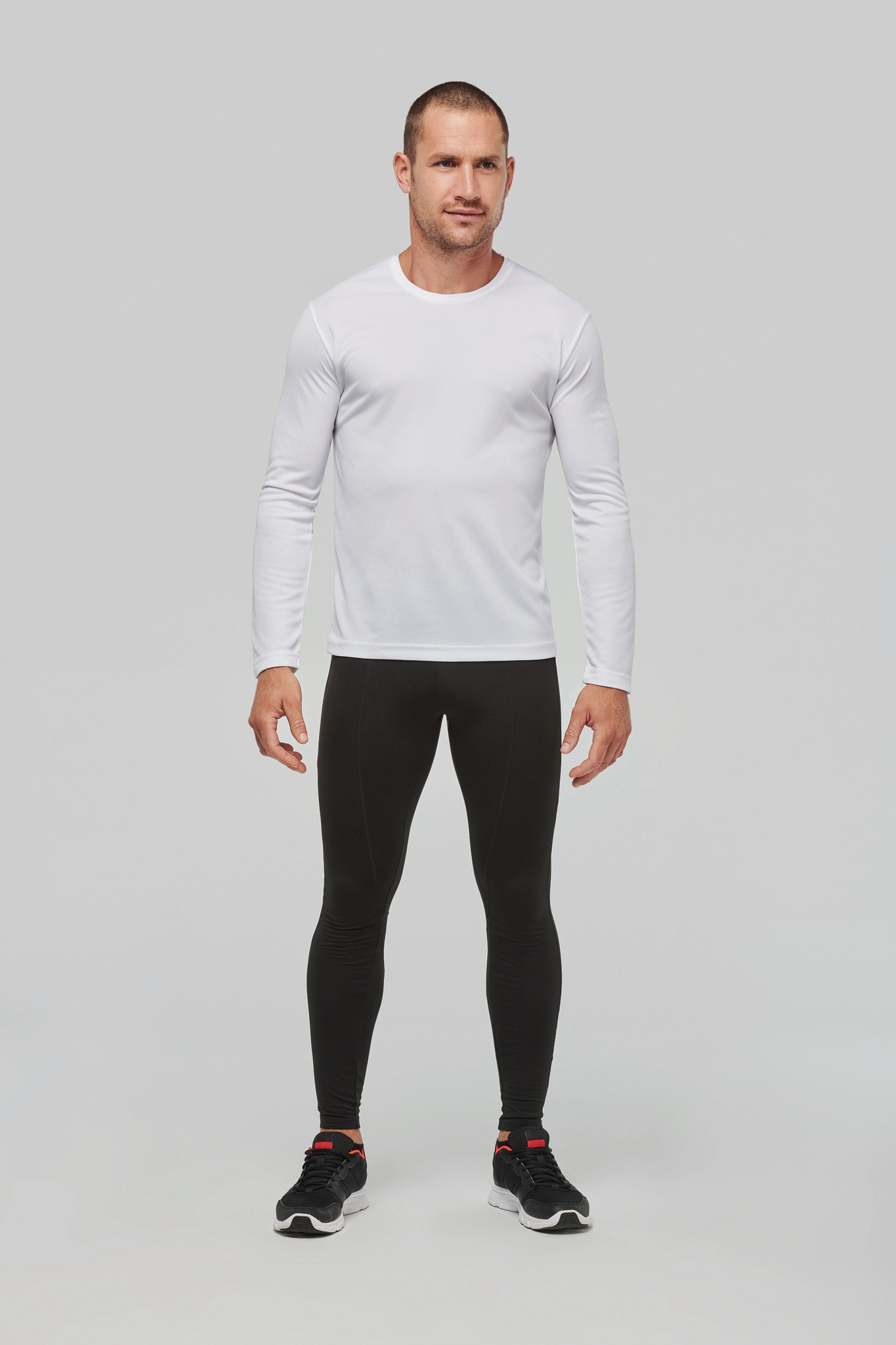 Sportshirt Basic Uni Lange mouw Adults - BLACK