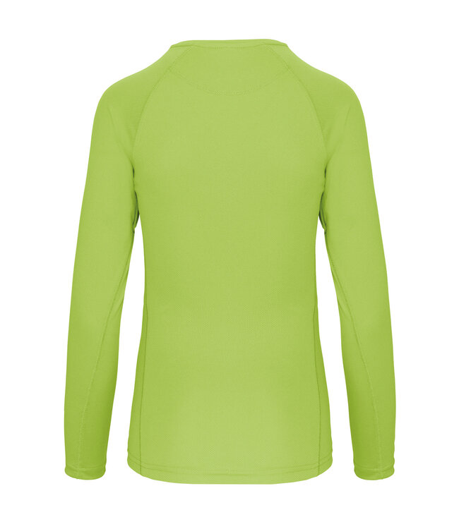 Proact Sportshirt Basic Uni Lange mouw Dames - LIME