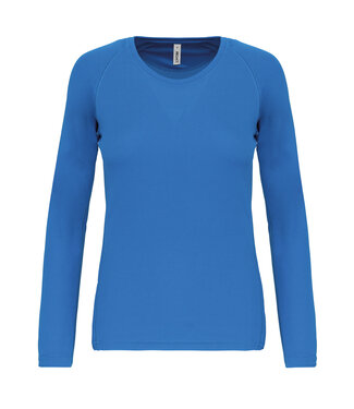 Proact Sportshirt Basic Uni Lange mouw Dames - AQUABLUE