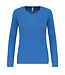 Proact Sportshirt Basic Uni Lange mouw Dames - AQUABLUE