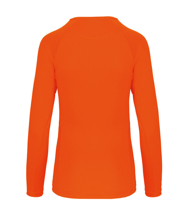 Proact Sportshirt Basic Uni Lange mouw Dames - FLUO ORANJE