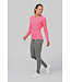 Proact Sportshirt Basic Uni Lange mouw Dames - FLUO ROZE