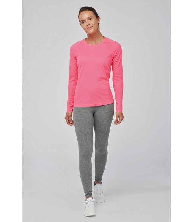 Proact Sportshirt Basic Uni Lange mouw Dames - NAVY