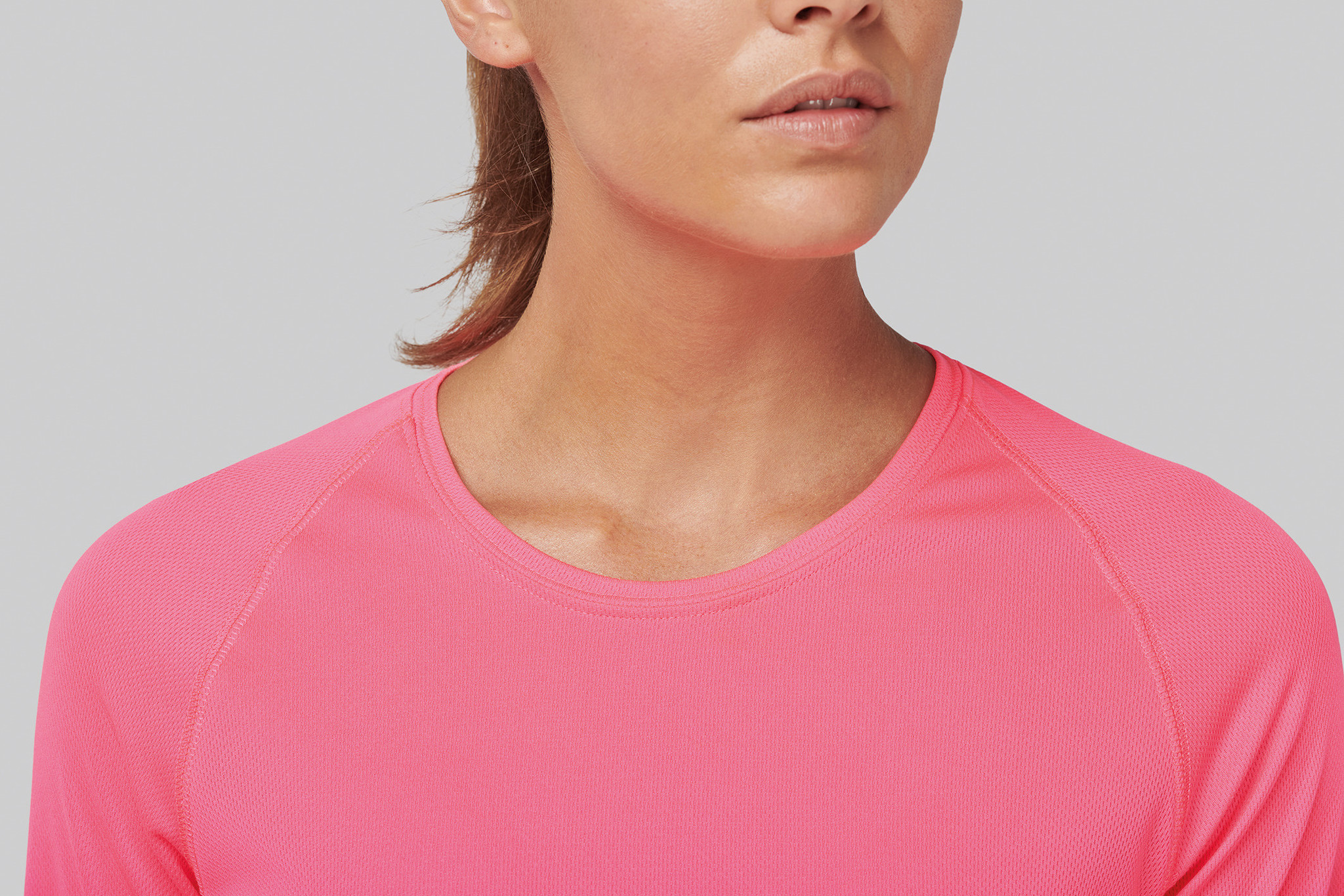 Sportshirt Basic Uni Lange mouw Dames - NAVY
